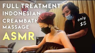 ASMR 5 Full Treatment Indonesian Creambath Massage [upl. by Kinnie]