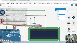 LCD Screen Arduino on TinkerCad Tutorial [upl. by Cowles]