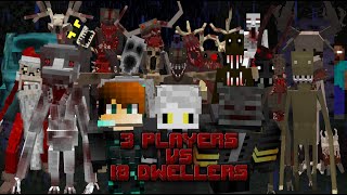 18 DWELLERS vs 3 PLAYERS  Minecraft Survival [upl. by Colier]