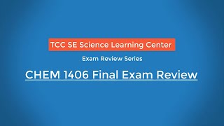 CHEM 1406 Final Exam Review [upl. by Bowes]