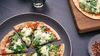 Easy FiveIngredient Tortilla Pizzas Healthy Recipes  MyFitnessPal [upl. by Prosper]