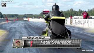 Peter Svensson runs the quickest Top Fuel Bike ET in the history of drag racing [upl. by Nedloh6]