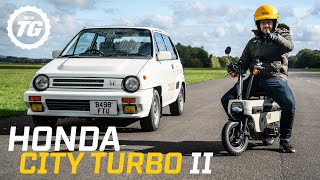 Honda City Turbo II The 80s hatchback with a motorbike in the boot  Top Gear RETROspective [upl. by Kinata]