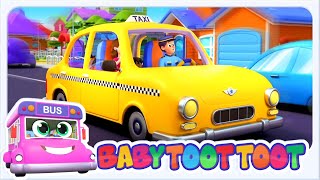 Wheels On The Taxi STreet Vehicle Songs And Car Cartoon Videos [upl. by Briny]