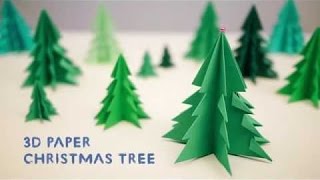 Origami Tree  Origami 3D Paper Christmas Tree [upl. by Derk608]