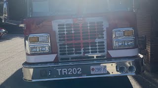 Technical 202 fire truck walk around at station 202 fire department for fire prevention day [upl. by Livvy]