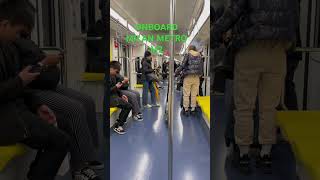 Milan metro ride M2 to Abbiategrasso metrotrain subwaytrain trainride metroride milan milano [upl. by Meyers]