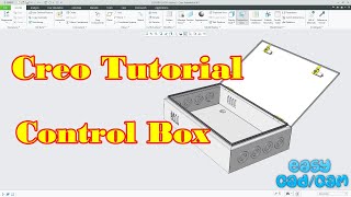 Creo Sheet metal tutorial  Electrical Enclosure [upl. by Esorrebma]