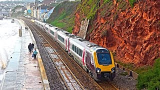 Trains at Dawlish Seawall  191023 [upl. by Pepper]