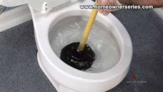 How to Fix a Toilet  Unclogging a Toilet  Plunger [upl. by Joh432]