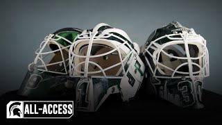 Goalie Masks  Spartans AllAccess  Michigan State Hockey [upl. by Dehnel]