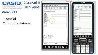 ClassPad Help 922  Financial Compound Interest [upl. by Bogosian]