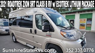 New 2021 Roadtrek Zion SRT Class B RV featuring an EcoTrek Lithium Package [upl. by Shanley]