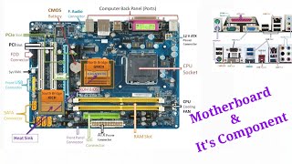 Computer Motherboard Explain all components of motherboard [upl. by Silden]