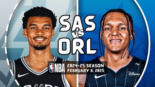 SAN ANTONIO SPURS vs ORLANDO MAGIC  FULL GAME HIGHLIGHTS  February 8 2025 1080p [upl. by Aon]