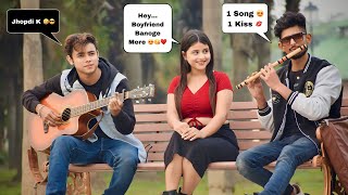 Totla Prank  तोतला  Singing Prank With Cute Girls  Flute X Guitar  teamjhopdik [upl. by Grogan]