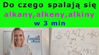 SPALANIE całkowite i niecałkowite ZWIĄZKÓW ORGANICZNYCH chemia 33 [upl. by Service]