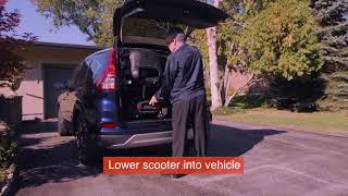 How to load a mobility scooter into a vehicle using a scooter lift [upl. by Abrahan]