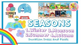 Types of Seasons in India  Six Season name  Ginni Jinni Nursery Rhymes amp Kids Learning Video [upl. by Leyla]