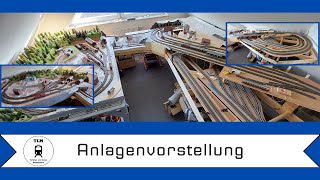 H0 Modelleisenbahn Anlagenvorstellung kommentierter Überblick 3D  Gleisplan Schattenbahnhöfe [upl. by Lapotin]