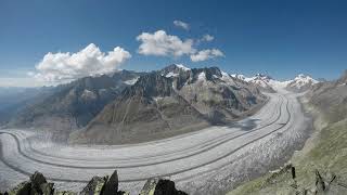 Timelapse Aletschgletscher depuis Strahlhorn3026m Aletsch glacier 09092018 [upl. by Savina]