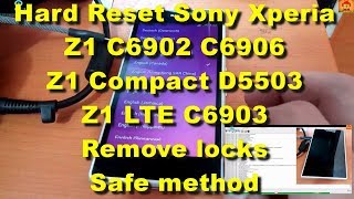 Hard Reset Sony Xperia Z1 C6902 C6903 C6906 D5503 Remove All Locks [upl. by Lemahs]