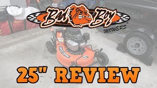 Badboy amp Ybravo Commercial 25 Push Mower Initial Review [upl. by Ariek963]