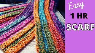 How to Crochet a Scarf for Beginners  The Horizontal Scarf Series Take 1 [upl. by Matrona]