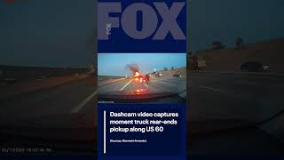 Dashcam captured moment cement truck slams into pickup on US 60 [upl. by Aninat732]