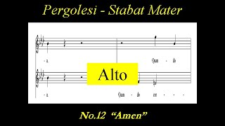 Pergolesi Stabat Mater  12b Amen  Alto [upl. by Cela]