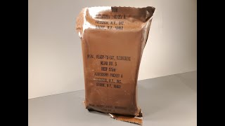 Eating 35 year Old US MRE Beef Stew Vintage Meal Ready to Eat Taste Testing Review [upl. by Neall]