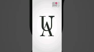 💡Como hacer un monograma con las letras UA  Logo ideas  tutorial illustrator [upl. by Anirpas904]