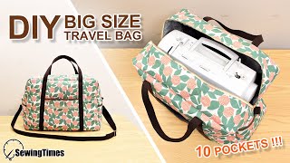 DIY BIG TRAVEL BAG  Sewing Machine Carrying Case TUTORIAL sewingtimes [upl. by Florence]