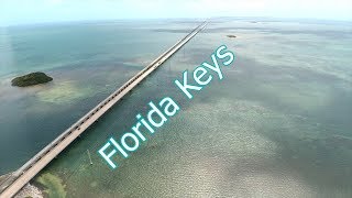 Florida Keys Overseas Hywy amp 7 Mile Bridge Aerial [upl. by Jansen]