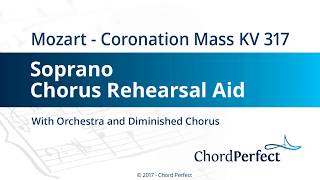 Mozarts Coronation Mass KV 317  Soprano Chorus Rehearsal Aid [upl. by Nalloh978]