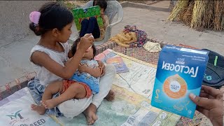 Baby Girl feeding lactogen 2 milk Powder [upl. by Salesin]