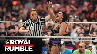 Rhea Ripley celebrates her Royal Rumble win WWE Royal Rumble 2023 highlights [upl. by Akemihs615]