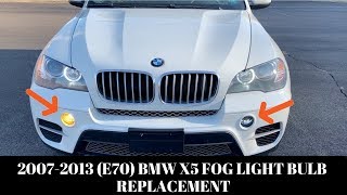 2011 2013 E70 LCI BMW X5 FOG LIGHT BULB REPLACEMENT [upl. by Etem]