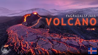 ICELANDIC VOLCANO ERUPTION 4K  Flying through the lava [upl. by Ellynad]