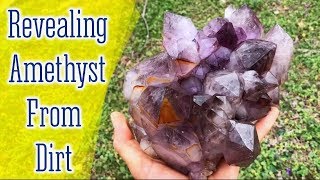 Spectacular Amethyst Crystals being found amp cleaned up [upl. by Inerney399]