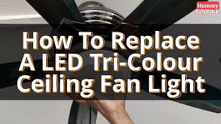 How To Change LED Ceiling Fan Light 2022 [upl. by Ysle]