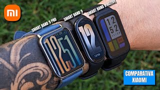 Xiaomi Smart Band 9 PRO vs Band 9 vs Band 9 Active ⌚ COMPARATIVA [upl. by Nelyag833]