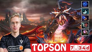 DOTA 2 TOPSON the SLARDAR OFFLANE 734d [upl. by Darda570]