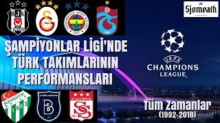 Şampiyonlar Liginde Türk Takımlarının Performansları  Tüm Zamanlar [upl. by Kaplan]