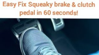 How to Fix Squeaky creaking Brakes and Clutch car amp van pedals in 60 seconds [upl. by Enutrof44]