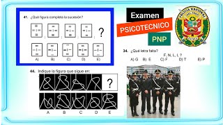 Simulacro Admisión PNP  EXAMEN PSICOTÉCNICO 👮 Escuela Oficiales EO PNP 🇵🇪 👉Resuelto [upl. by Cohbert]