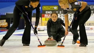 CURLING RUSDEN Euro Chps 2015  Women Semi Final [upl. by Curren]