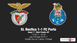 Benfica vs Porto  11  Liga Portugal  Relato Antena 1 [upl. by Leone]