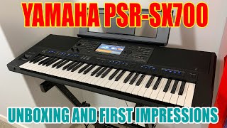 Yamaha PSRSX700 Unboxing and First impressions [upl. by Monaco]