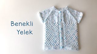 Benekli Yelek  Yakadan Başlama Erkek Bebek Yeleği  Kabartmalı Model Bebek Yeleği [upl. by Parry730]